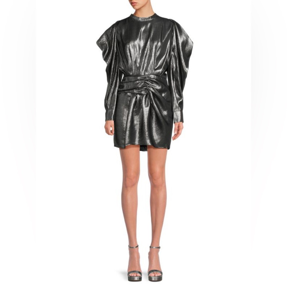 IRO
Kapena Metallic Silk Blend Mini Dress